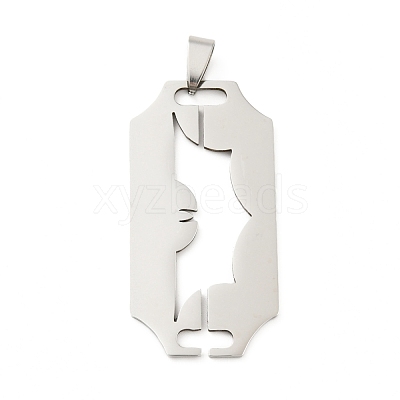 Non-Tarnish 201 Stainless Steel Pendants STAS-D190-04P-1