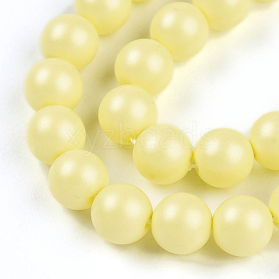 Baking Paint Pearlized Glass Pearl Bead Strands HY-N002-5mm-B03-1