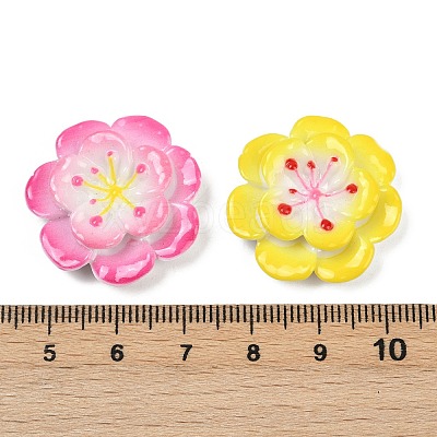 Opaque Resin Enamel Cabochons CRES-D308-01-1