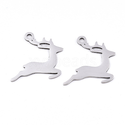 Non-Tarnish Christmas 201 Stainless Steel Pendants X-STAS-S081-065-1