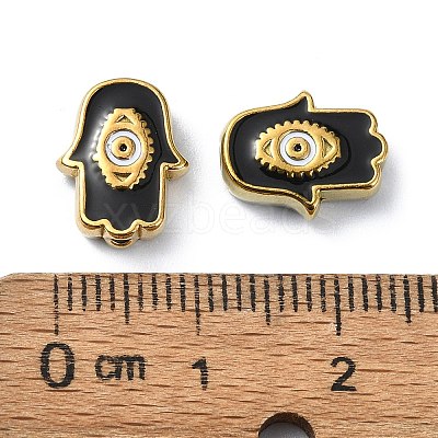 Ion Plating(IP) 304 Stainless Steel Enamel Beads STAS-Q318-10B-1