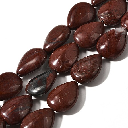 Natural Red Rainbow Jasper Beads Strands G-P561-B14-01-1