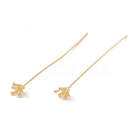 Brass Flower Head Pins LS-FIND-B009-03G-1