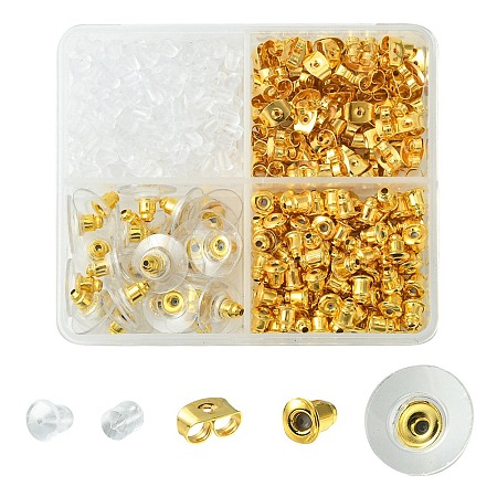 430Pcs 5 Style Iron & Plastic Ear Nuts IFIN-YW0003-03G-1