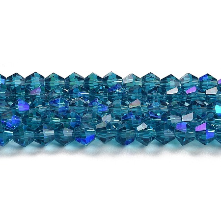 Transparent Electroplate Glass Beads Strands LS-EGLA-A039-T6mm-L01-1