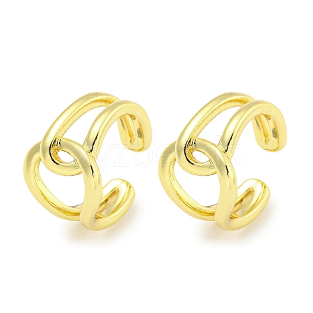 Brass Cuff Earrings EJEW-C104-019G-1