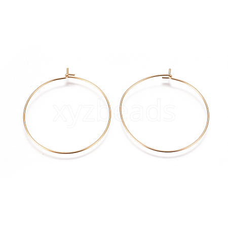 304 Stainless Steel Hoop Earrings Findings STAS-F227-54D-G-1