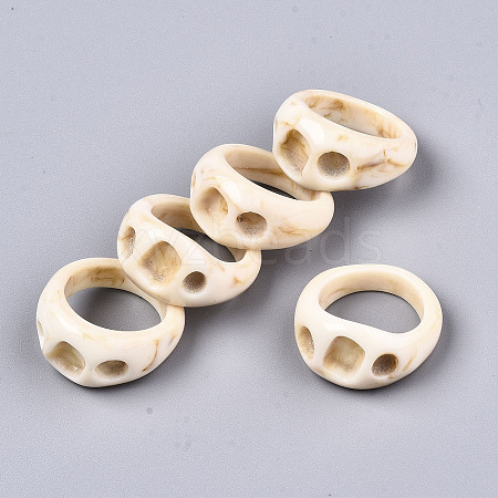 Resin Finger Rings X-RJEW-N033-008-B01-1