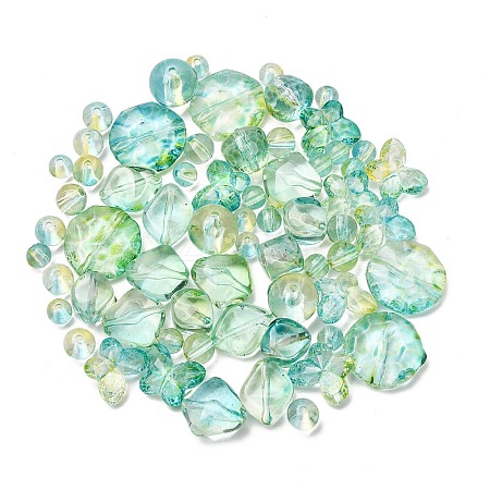 Two Tone Transparent Acrylic Beads OACR-Z041-15-1