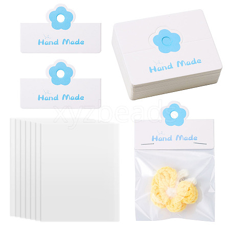 100Pcs Rectangle Clear Polypropylene Cellophane Bags CDIS-TA0001-37E-1