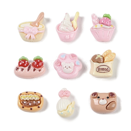 Opaque Resin Imitation Food Decoden Cabochons CRES-M036-01-1