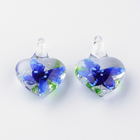 Handmade Luminous Lampwork Pendants LAMP-R136-03A-1