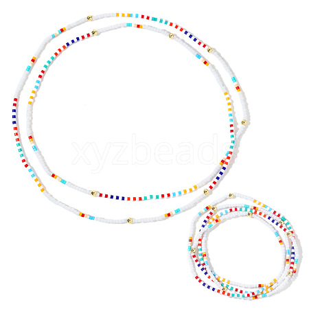 Elegant Multi-layered Bracelet with High-quality Rice Beads for Women's Gift BS5199-1