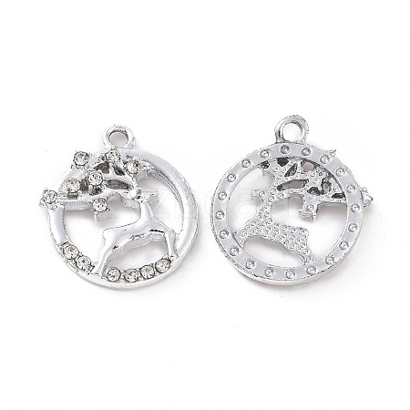 Alloy Crystal Rhinestone Pendants ALRI-C008-23P-1