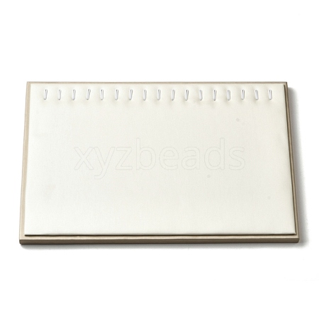 Rectangle Imitation Leather Jewelry Necklace Display Tray ODIS-K005-04-1