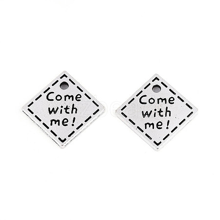 Tibetan Style Alloy Charms TIBE-N013-01AS-1