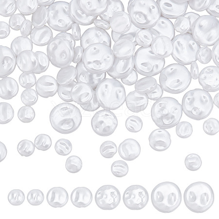 200Pcs 4 Styles Resin Imitation Pearl Beads FIND-AR0005-46-1