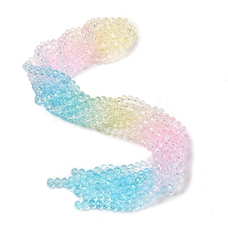Transparent Painted Glass Beads Strands LS-DGLA-A034-T8mm-A21-1