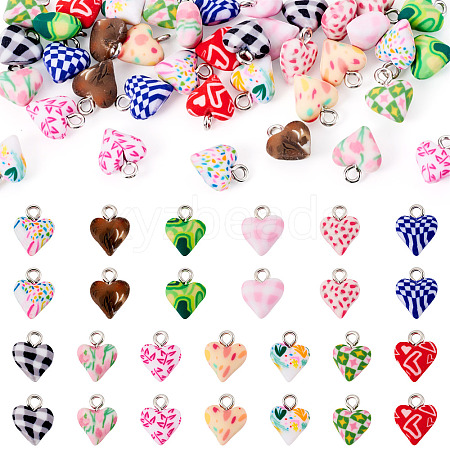 39Pcs 13 Colors Handmade Polymer Clay Charms CLAY-TA0001-91-1