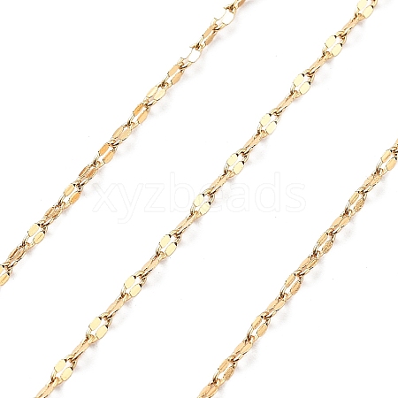 10M Brass Coffee Bean Chains CHC-L052-01B-G-1