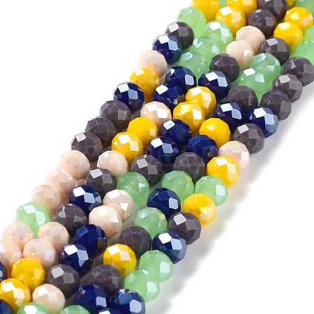 Glass Beads Strands EGLA-A034-M8mm-31-1