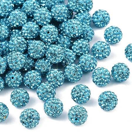 Polymer Clay Rhinestone Beads RB-H258-HD10mm-202-1