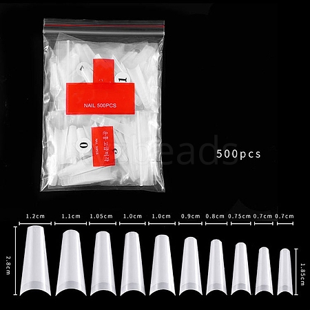 Half Cover Stiletto Square False Nail Tips MRMJ-T078-239B-1