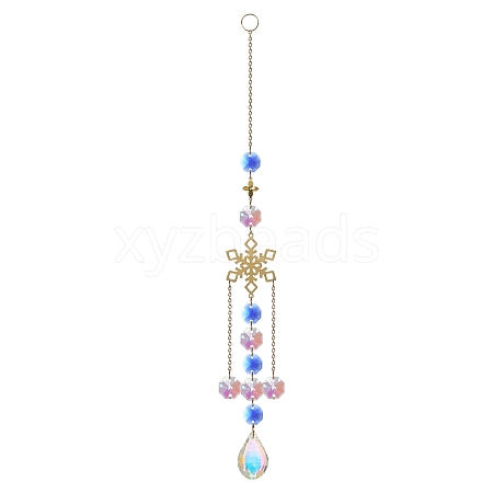 Glass Teardrop Pendant Decoration PW-WG75590-02-1