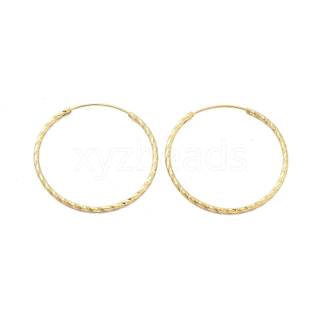 925 Sterling Silver Hoop Earrings EJEW-S243-01G-1