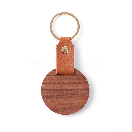 Wooden & Imitation Leather Pendant Keychain PW23041898670-1