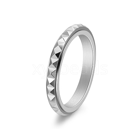 Rotatable Version Korean StyleRotatable Titanium Steel Finger Ring for Men's PW-WGAB2A4-05-1