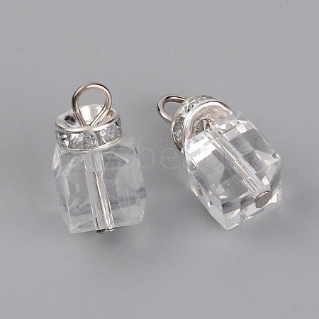 Glass Pendants GLAA-WH0022-75P-1