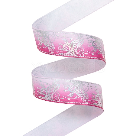 Butterfly Pattern Polyester Ribbons PW-WG19832-06-1