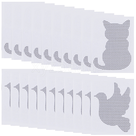 40Pcs 2 Styles Self-adhesive Plastic Window Screen Repair Tapes DIY-GF0010-42-1