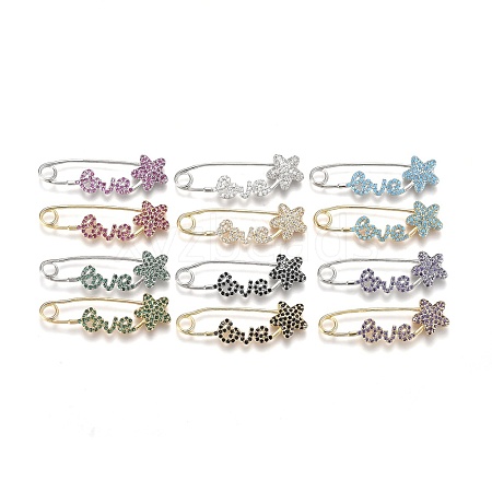 Mixed Color Plated Eco-Friendly Brass Micro Pave Cubic Zirconia Pendants ZIRC-H106-22-1