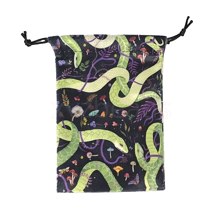 Snake Theme Rectangle Velvet Printed Storage Bags PW-WG7EC8F-05-1