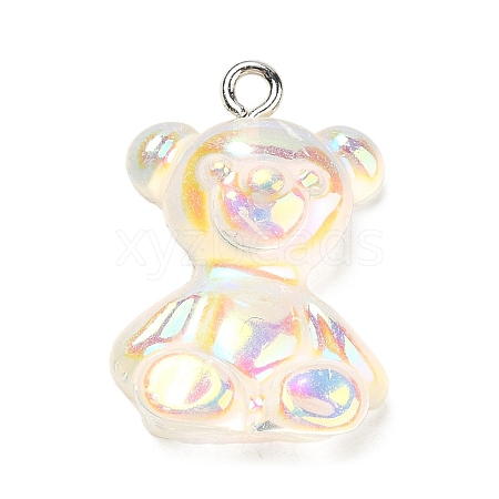 Transparent Resin Pendants RESI-M033-01F-1