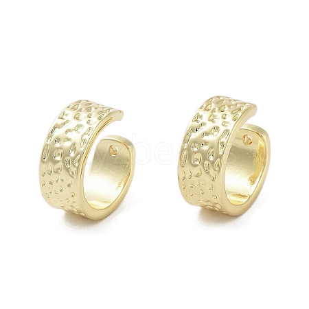 Rack Plating Brass Cuff Ring Finding EJEW-C081-14G-1