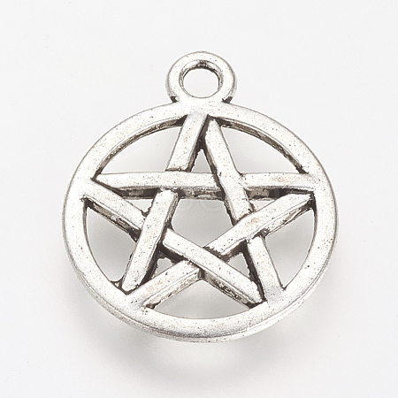 Tibetan Style Alloy Pendants X-TIBE-S303-13AS-RS-1