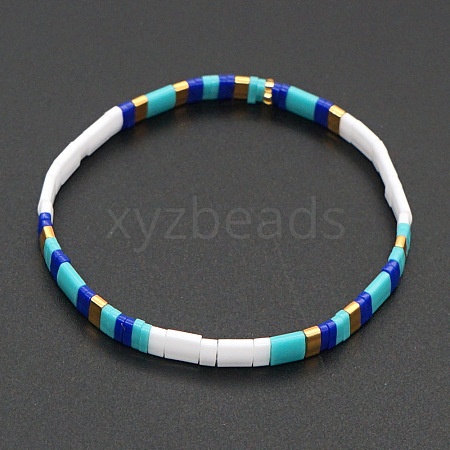Bohemian Glass Seed Beaded Stretch Bracelets JM4508-63-1