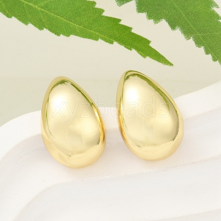 Rack Plating Brass Teardrop Stud Earrings EJWE-Q766-03G-1