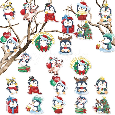 12Pcs Christmas Paper Pendant Decorations PW-WGCB8AF-01-1