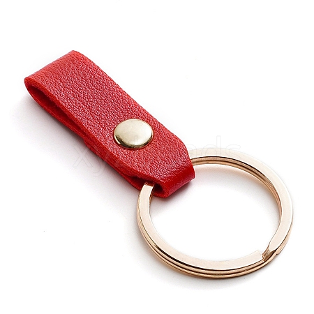 PU Leather Keychain with Iron Belt Loop Clip for Keys PW23082501159-1