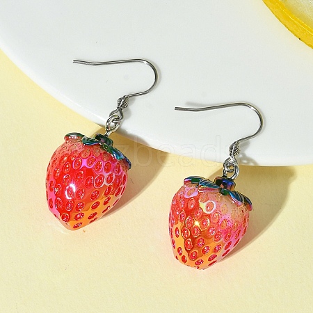 Resin Dangle Earring EJEW-FS00012-1