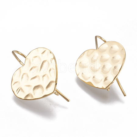 Brass Stud Earring Findings KK-Q750-033G-1