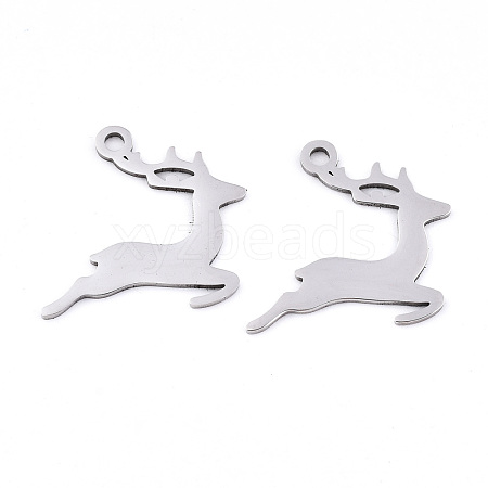 Non-Tarnish Christmas 201 Stainless Steel Pendants X-STAS-S081-065-1