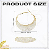 1Pc Zinc Alloy Hoop Earrings EJEW-LP0013-02-2