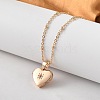 Clear Cubic Zirconia Locket Necklaces NJEW-A036-01A-4