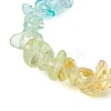 Rainbow Color Glass Chip Beaded Stretch Bracelets for Women BJEW-JB10778-5