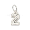 Number Series 925 Sterling Silver Charms STER-Q002-01C-1